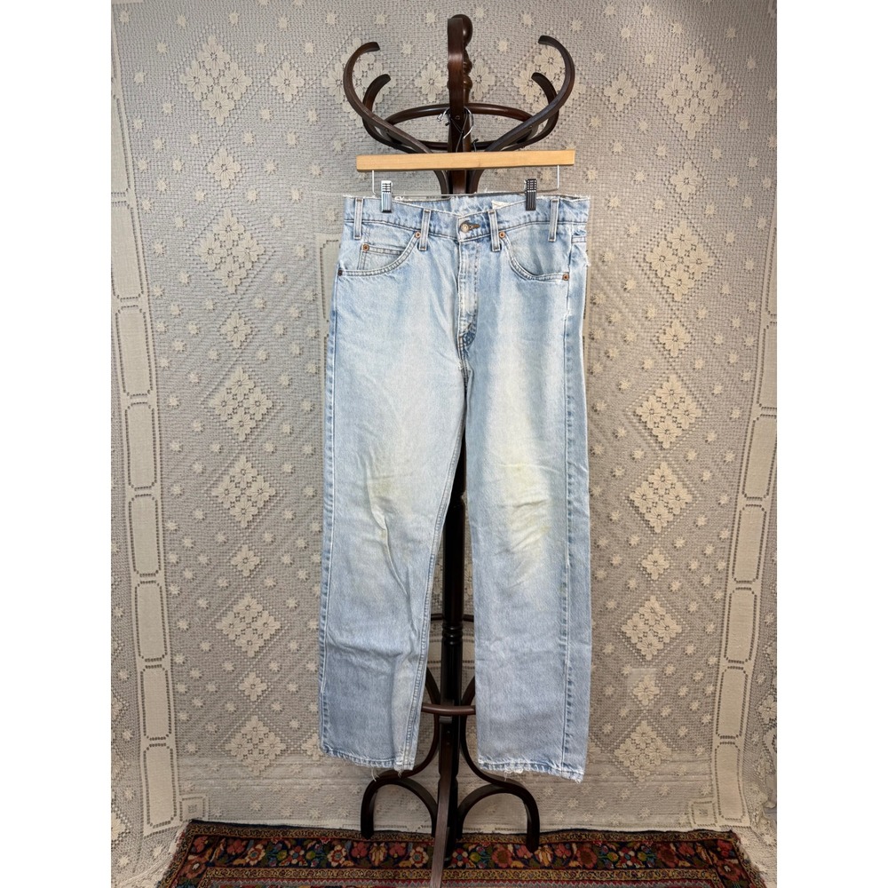 Vtg 1998 Levi's 505 Orange Tab Jeans | distressed/patina Straight Leg W33 x L30‎ - Picture 2 of 16